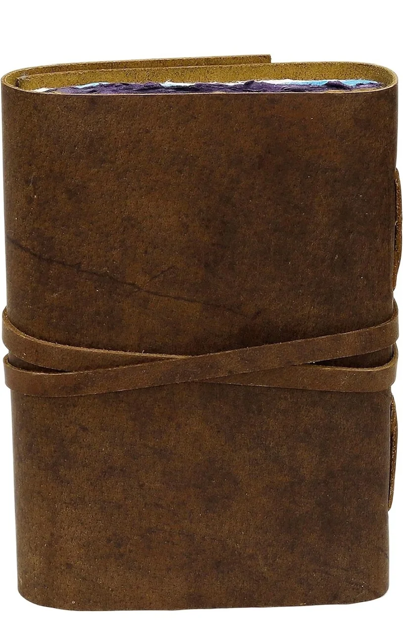 Vintage Leather Journal Antique Handmade Bound Journal with Deckle Edge Paper Diary Leather Sketchbook Drawing Journal Notebook