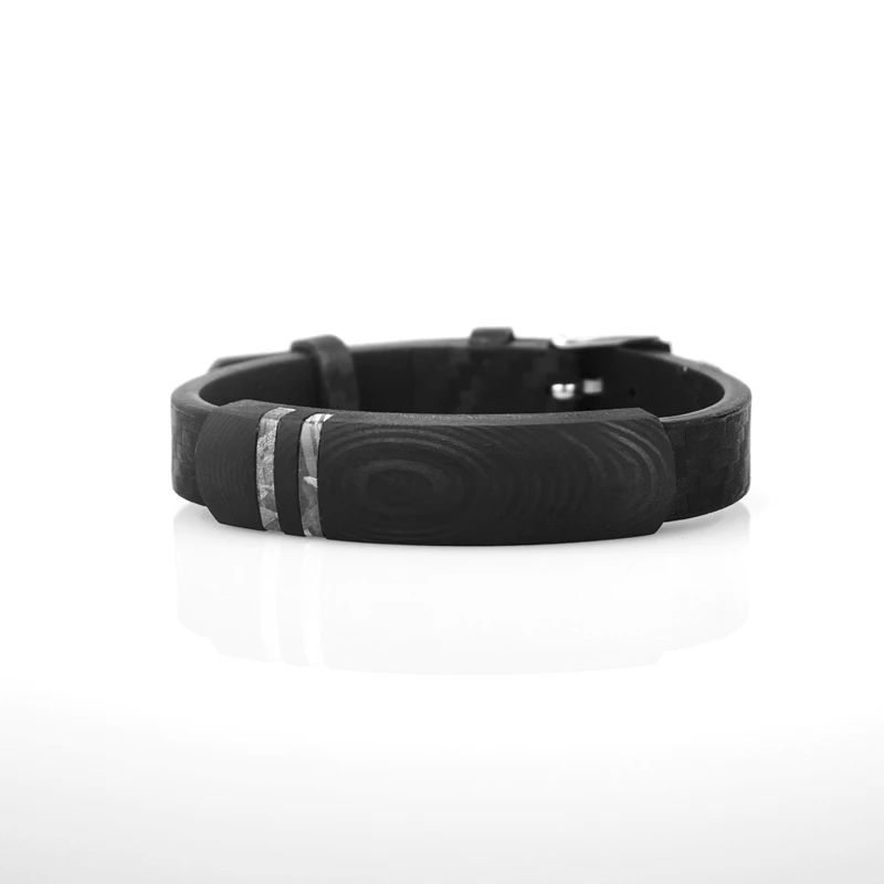 TIZTI Men bracelet Leather For bracelet OEM Vintage Carbon Fiber Fashion jewelry meteorite Bracelets friendship man homme custom