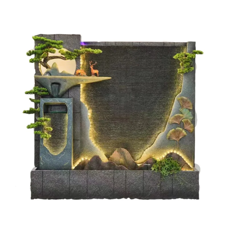 Outdoor Wall Fountain Waterfall Landscaping and Decorative Fountains