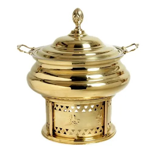 Five Star Hotel Luxury Chafing Dish Metal Copper Hammered Chafing Dish Catering Stainless Steel Hanging Chafing Dish