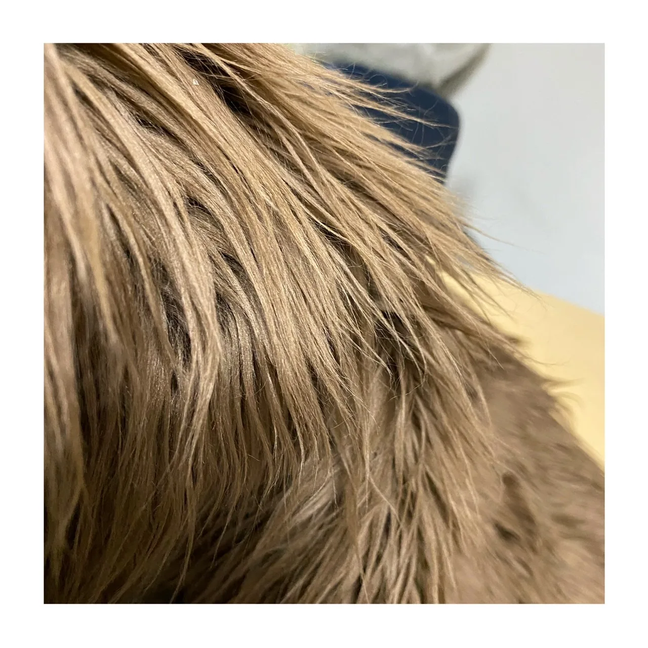 Artificial Faux Fur Fabric Luxury Quality Knitted Fairy Long Hair used to make winter clothing fashionable jackets Accessory