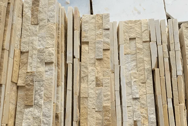 Best Seller Cream Yellow Marble Ledger Panel Wall Cladding Light Antique Vietnamsese Stone Thanh Thanh Tung High Quality