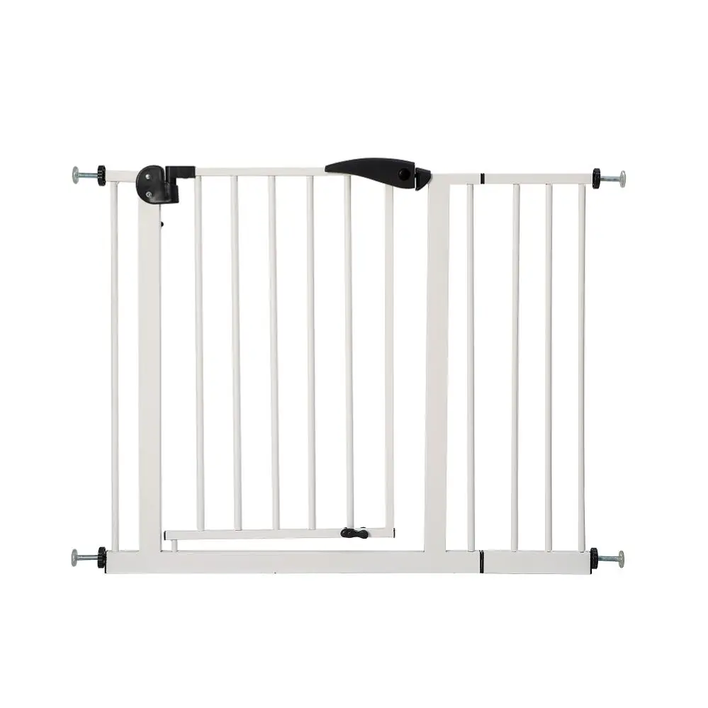 OEM Logo Metal Safety Gate Hot Sale Child Pet Door Protector Barrier Steel Stairs Gate with Plastic Set Safe Made in Turkey