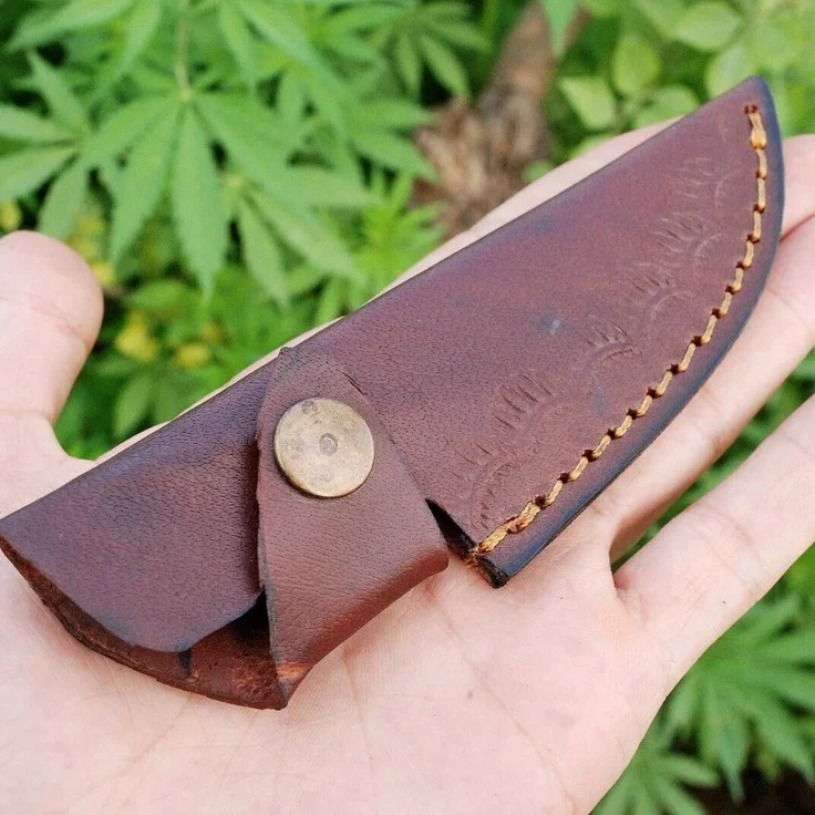 Custom Handmade Fixed Blade Knife Leather Sheath Covers High quality Knife  Chef Knife