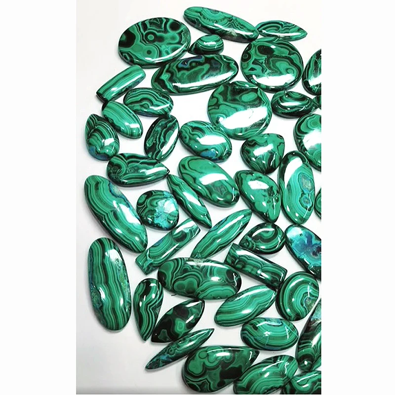 43 Pcs Natural Malachite 30mm to 50mm Oval marquise Round baguette Cabochon 2550 cts lot Iroc sales High quality stone US$112