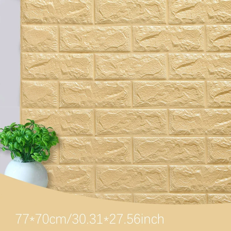 Factory Price PE Foam 3D Brick Design Home Decoration Wall Stickers