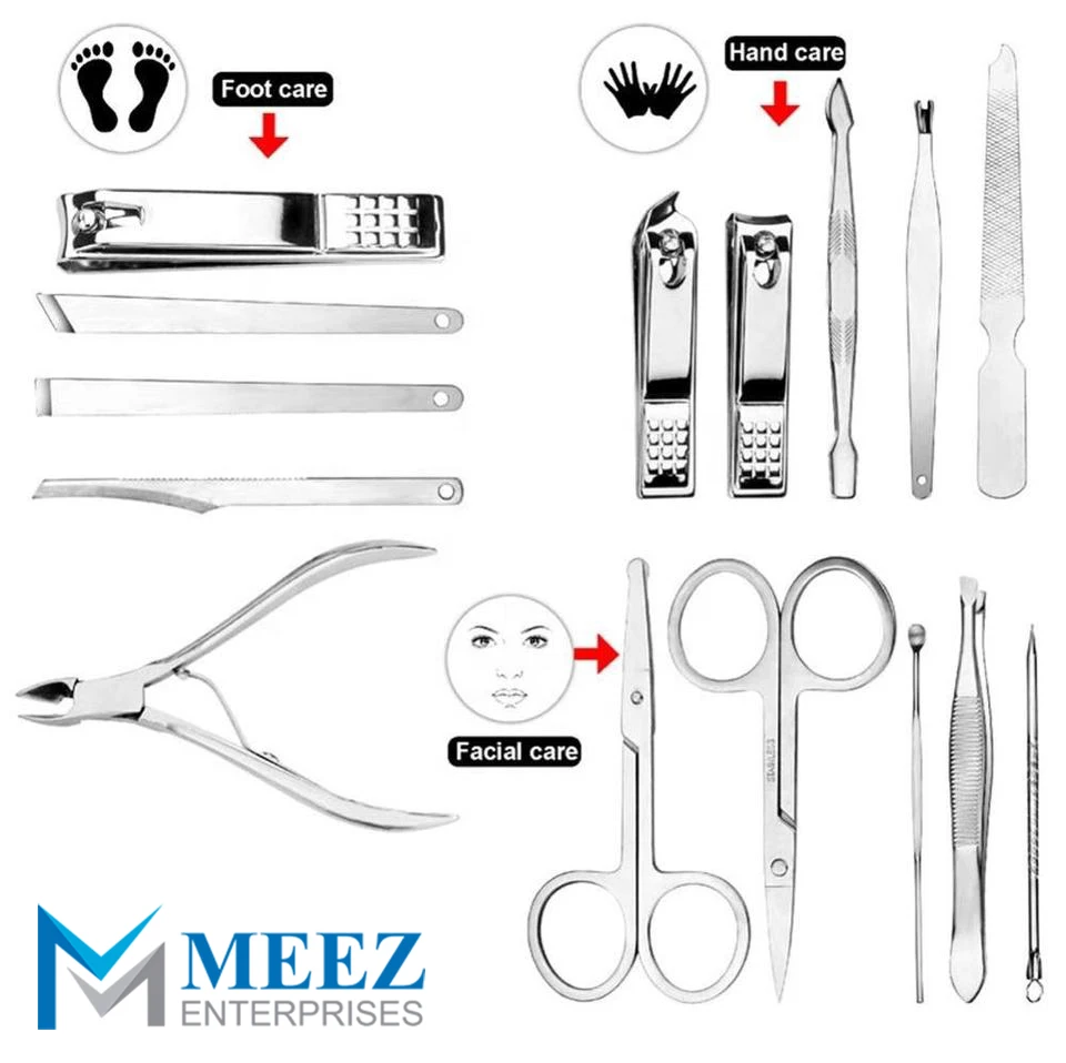 Best Quality Stainless Steel Manicure Pedicure Professional Grooming Nail Clippers Beauty Kit Instruments