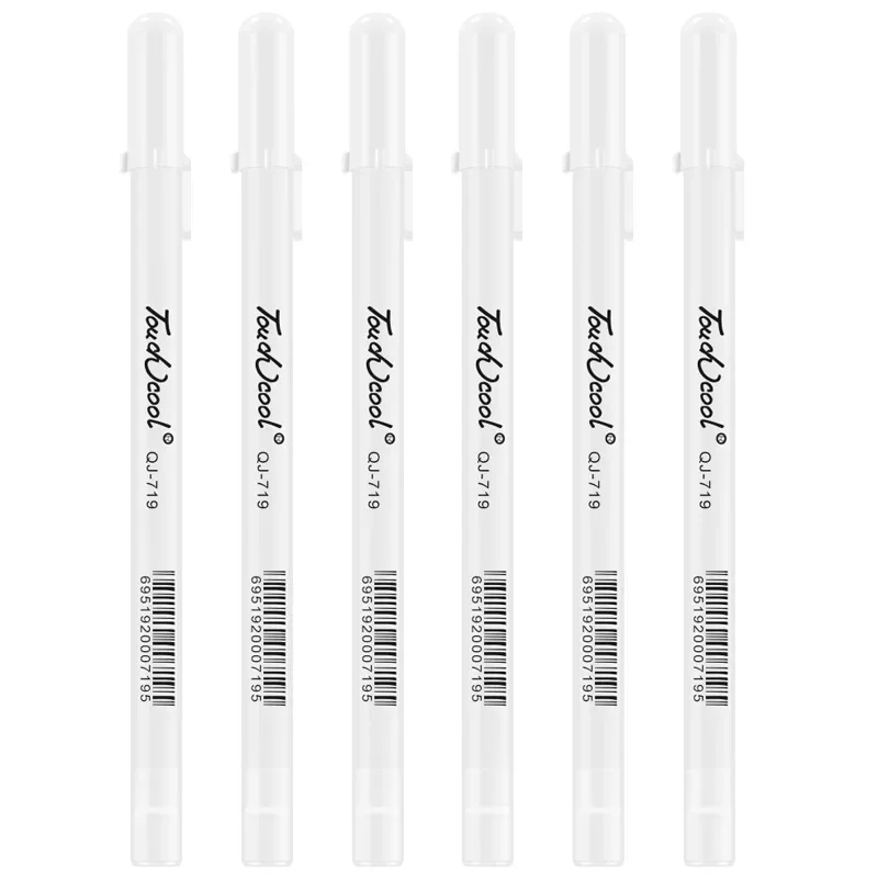 5 PCS White Manga Marker Pens Set 0.8 mm Permanent ink Scrapbook Tire Pen Waterproof School supplies Stationery Art brush pen