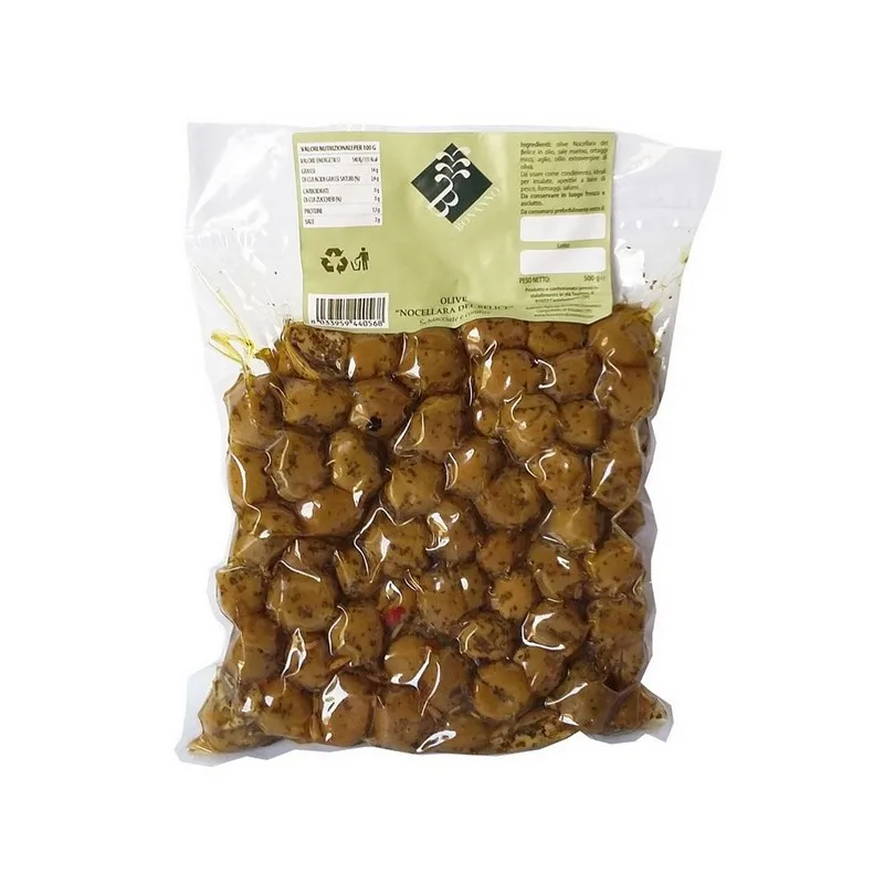 Top Quality Made in Italy PRESSED GREEN OLIVES in homemade dressing recipe   ideal as appetizers500 grams ready to ship