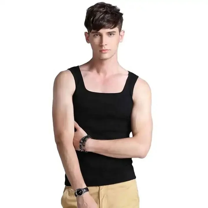 Lightweight Active Casual Sport Ribbed Top Tanks Men Muscle Workout Gym Athletic Tank Tops T shirt