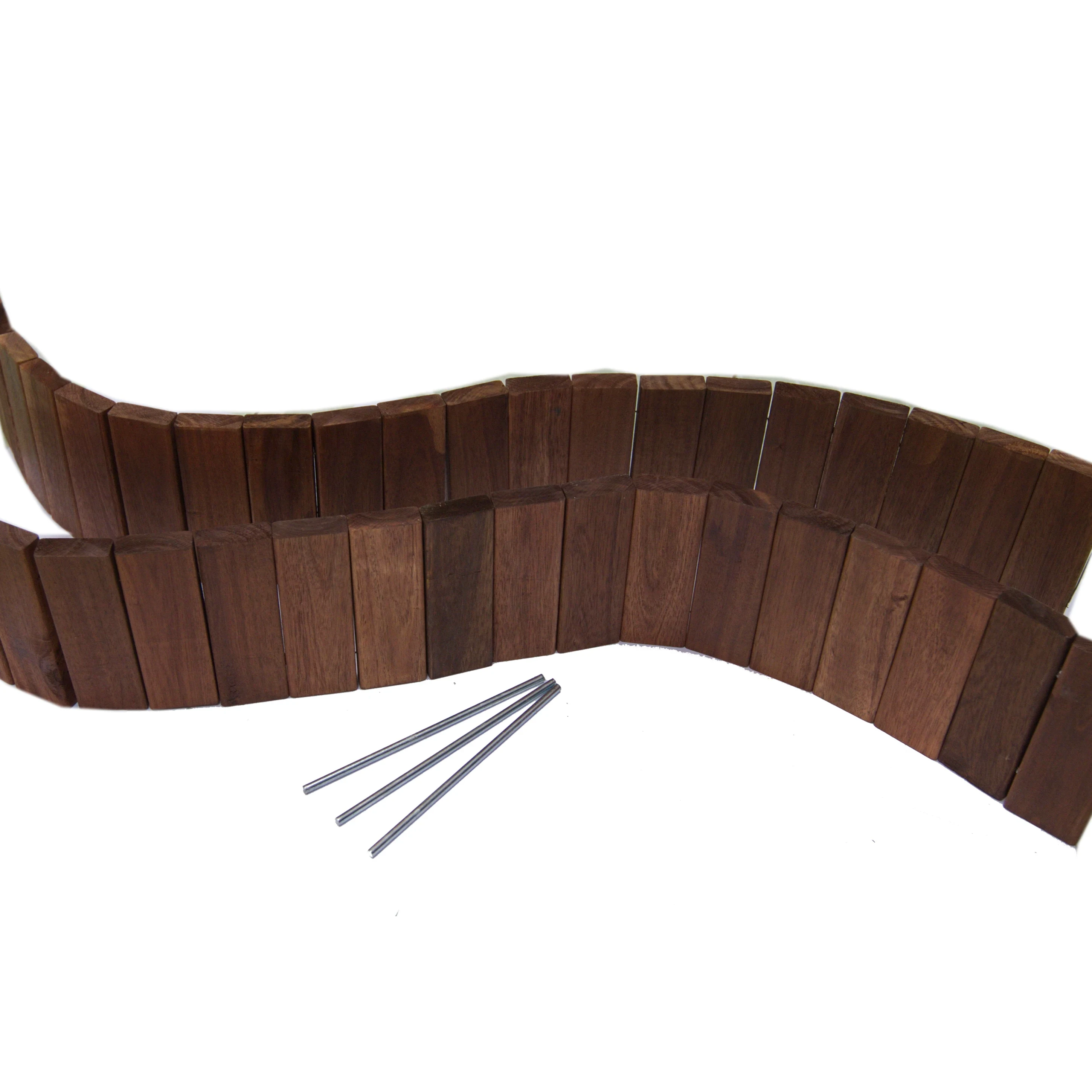 Деревянная садовая окантовка ограждение с ПВХ покрытием решетки и ворота древесина акации обработанная под давлением коричневая смазанная