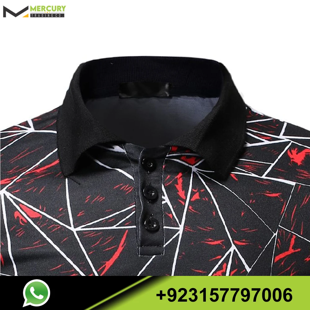 Mens Printed Polo Shirt Best Quality Color Short Sleeve Casual T-shirt 100% Cotton Man Polo Shirts