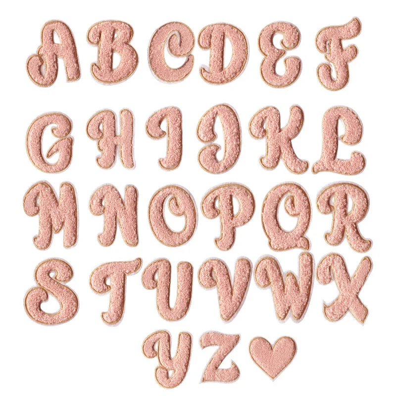 No Minimum Wholesale Custom Shapes Iron On Patch Embroidery Letter Towel Chenille Patches