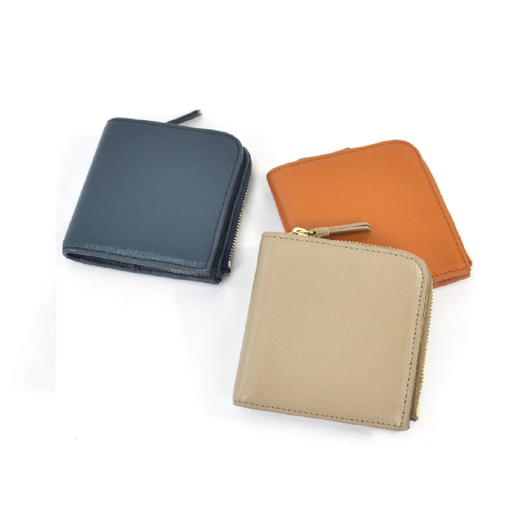 Japanese Designer Trendy Genuine Premium Cheap Cow Leather Slim Wallet