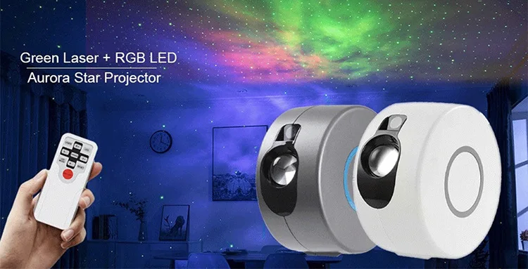 Пульт дистанционного управления лазерный проектор RGB красочный 3d Туманность светодиодный вращающийся Звездное небо Проектор свет для подарка ночной