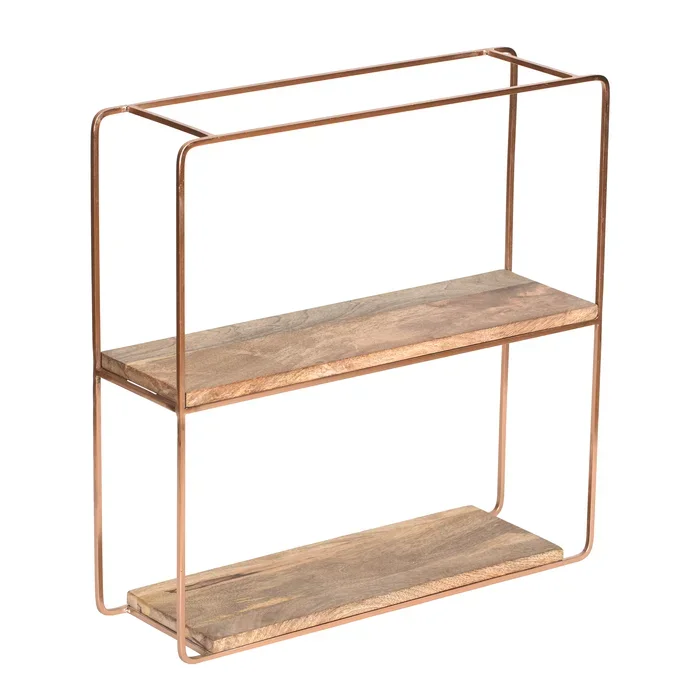 Wood Metal Frame Wall Mounted Floating Shelves Modern Look Premium Quality Elegant for Home Hotel Decor & Use