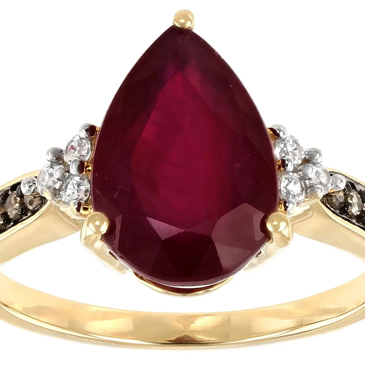 Eternal Flames Red Mahaleo Ruby 14K Yellow Gold Ring | A Radiant Symbol of Passion and Timeless Beauty | Exquisite Craftsmanship