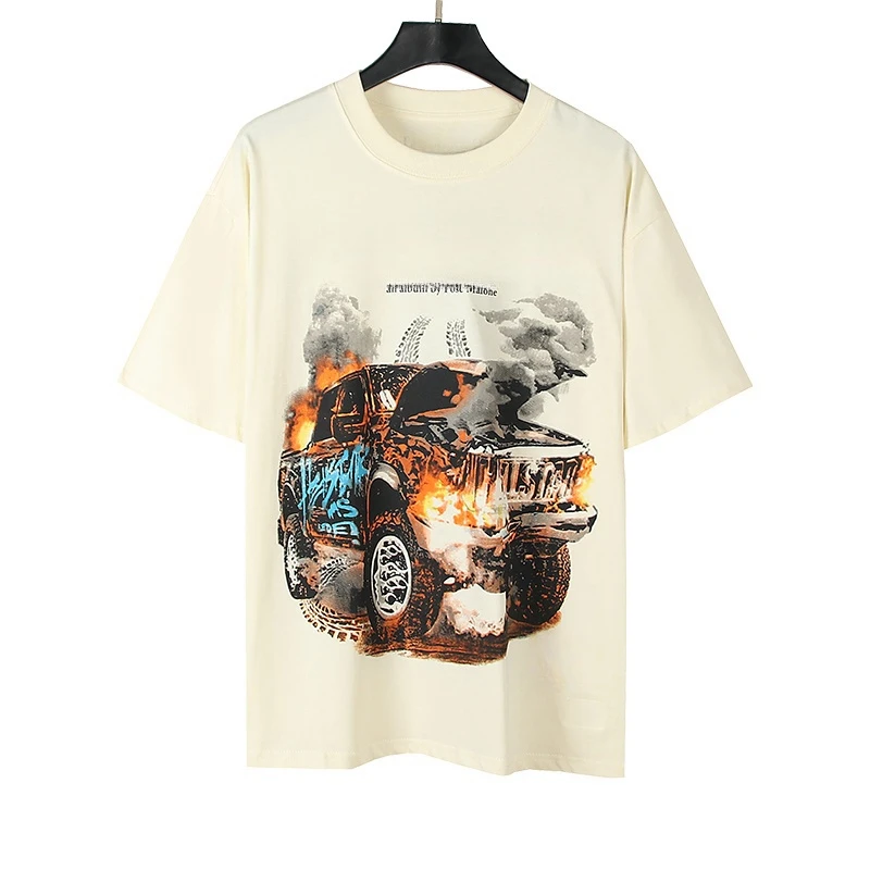 Heavyweight 230G O-Neck Classic Jersey Short Sleeve Breathable High Street Design with Custom Logo Screen Print