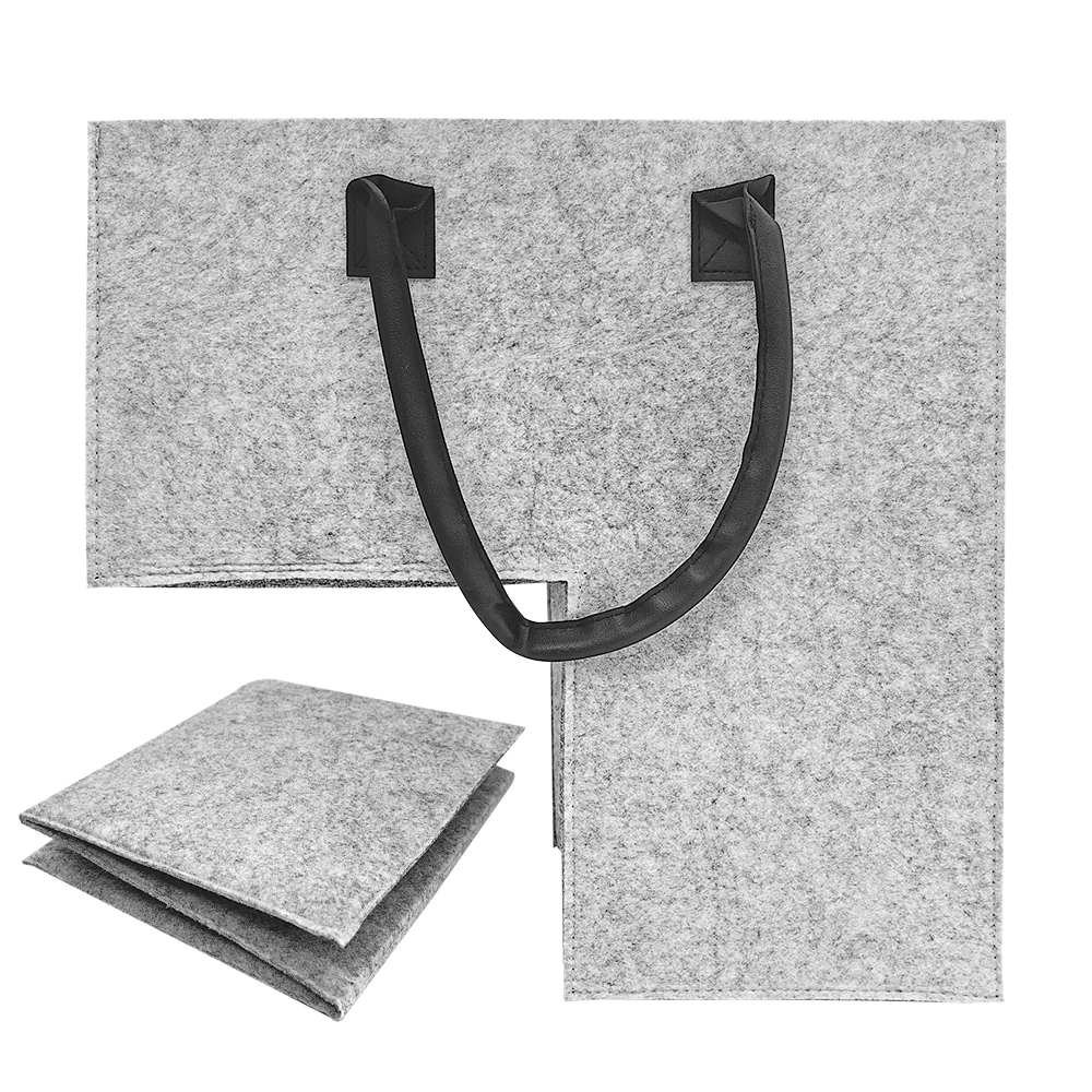 Upin 2024 new Popular Felt Stair Step Storage Organizer with Handles Collapsible Basket