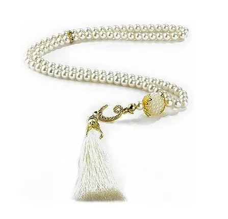 Travel Portable Prayer Misbaha With Prayer Beads in whait color Prayer Beads Saudi Arabia