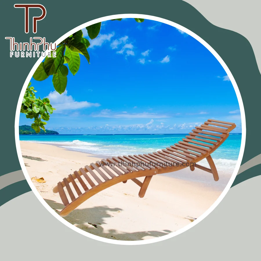 Luxury Sunbed Lounger Beach Outdoor Furniture - Wood Furniture - Wicker Furniture Made in Vietnam