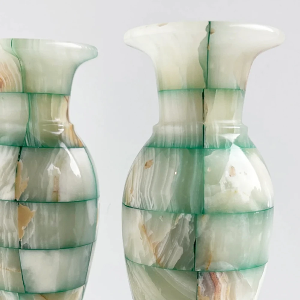 Onyx Marble Table Flower Vase In Affordable Price Good Quality Material Made Onyx Marble Vase In Custom Shape
