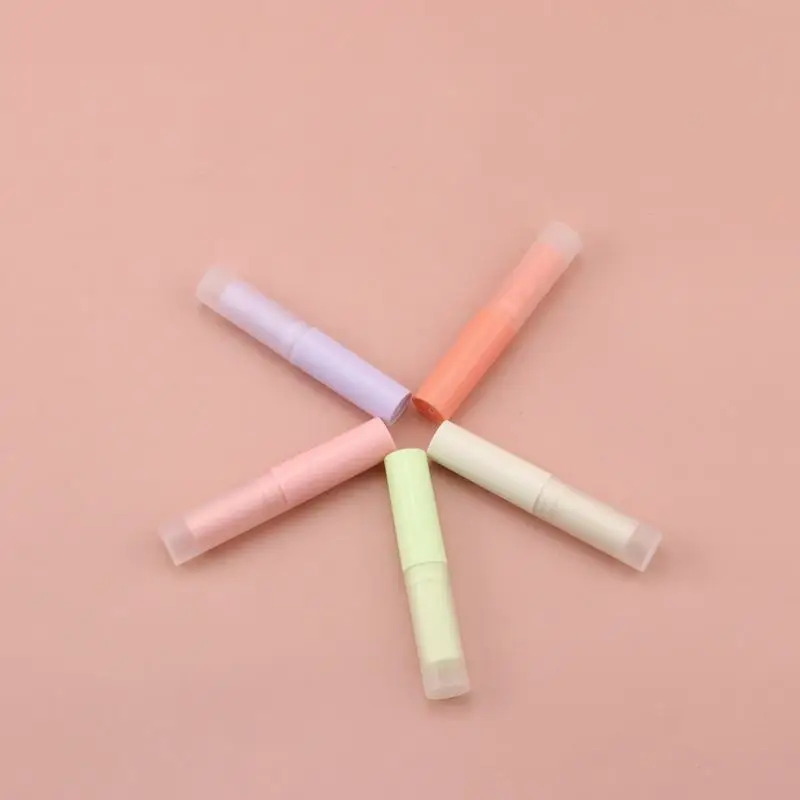 Ready to ship round frosted empty lipstick tubes custom matte small slim lip balm containers packaging