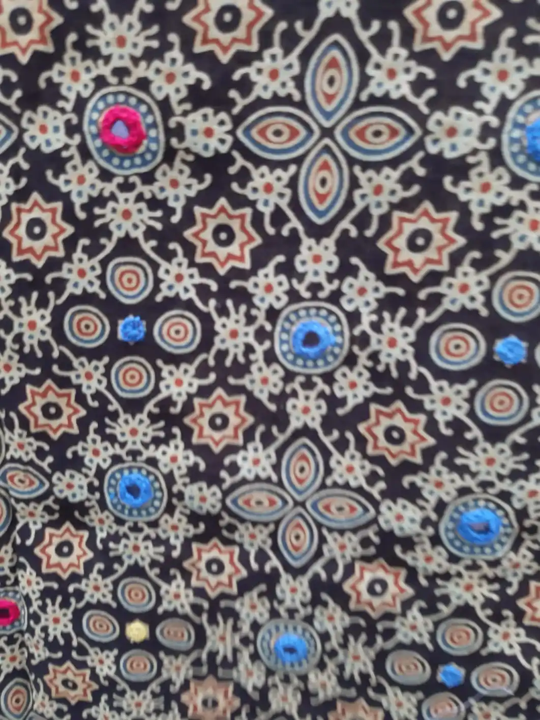 Beautiful Hand Block Printed Cotton Mirror Work Dupatta For Women Neck Accessory, Cotton Scarf with Border Printed, Embroidered