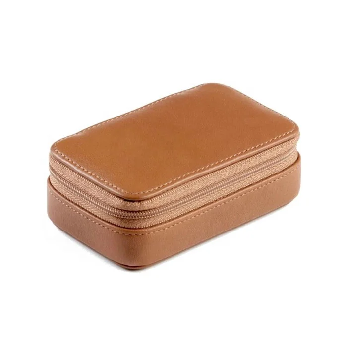 Premium Travel Jewel Organizer Drawer Box Small Vintage Leather Jewelry case