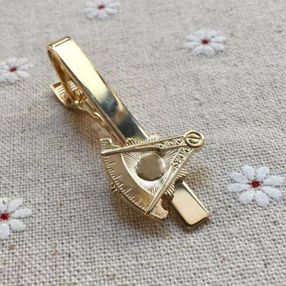 Factory Wholesale Masonic Regalia Classical Design 100% Silk Fabric Masonic Ties Clips Men For Custom Masonic Ties Clips
