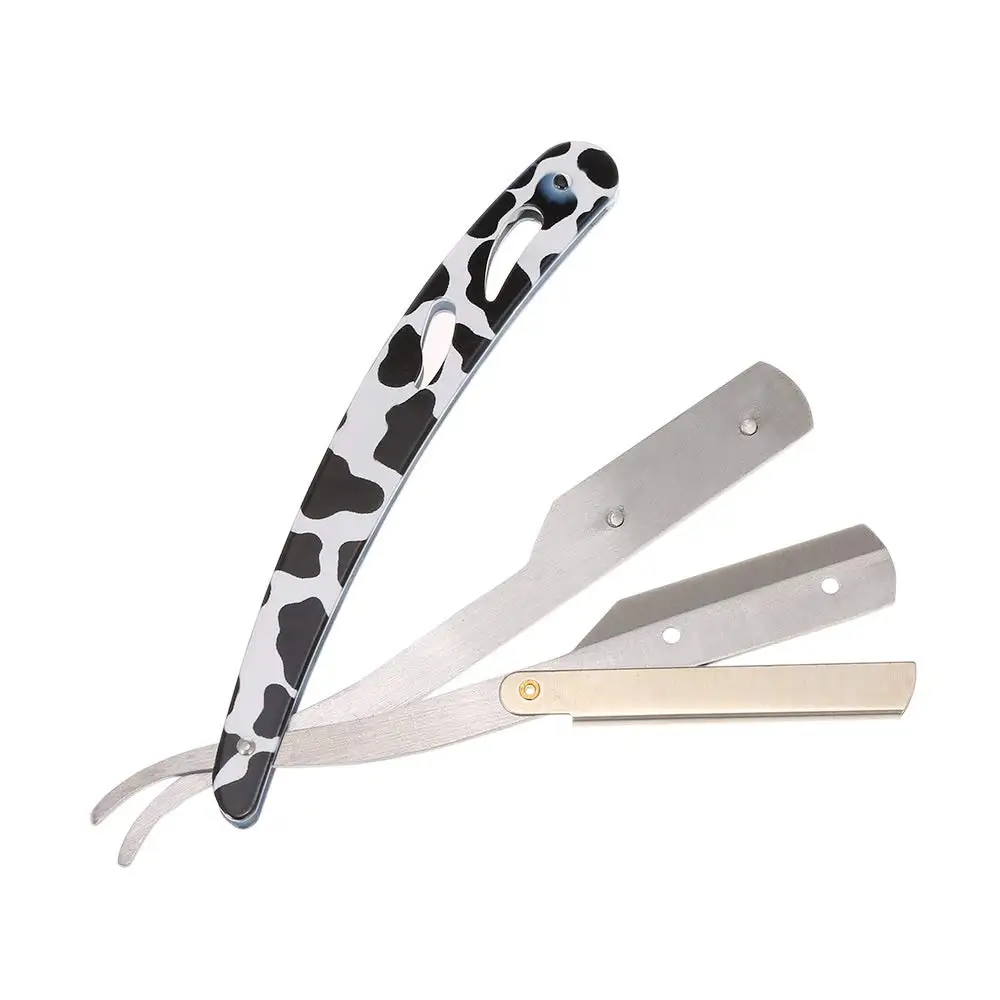 Straight Razors With Solid Brown Maple Wood Handle Stainless Steel Fixed Blade Razors Hair Shaving Razors