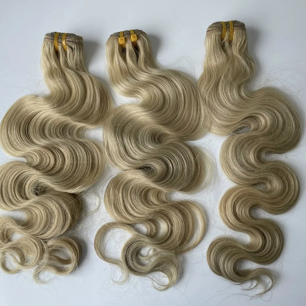 New Arrival Genius Weft 100% Human Weft Hair Extensions - Body Wave Blonde Hair Bundles