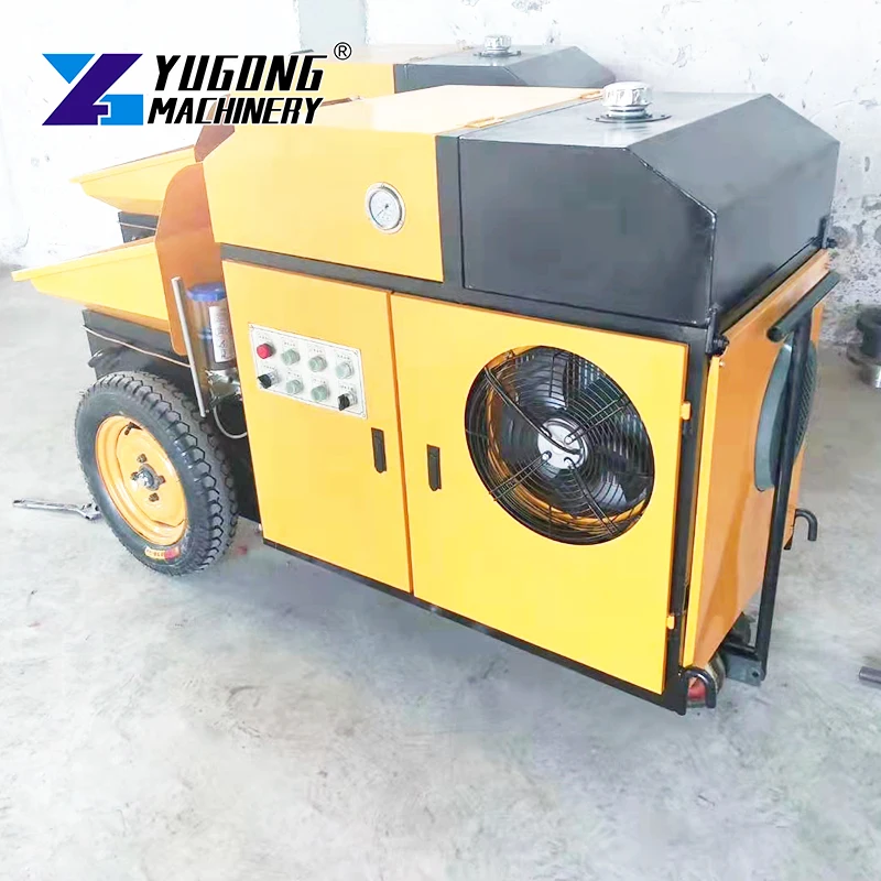 Concrete pumping machine and concrete mixer concrete mixer pump