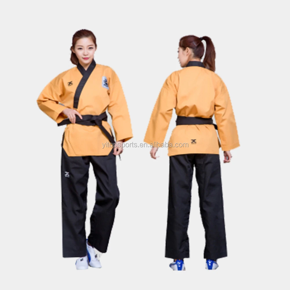 Dobok униформа для тхэквондо дешевая черная красная китайская Ультралегкая ткань мужчин детей wtf белая
