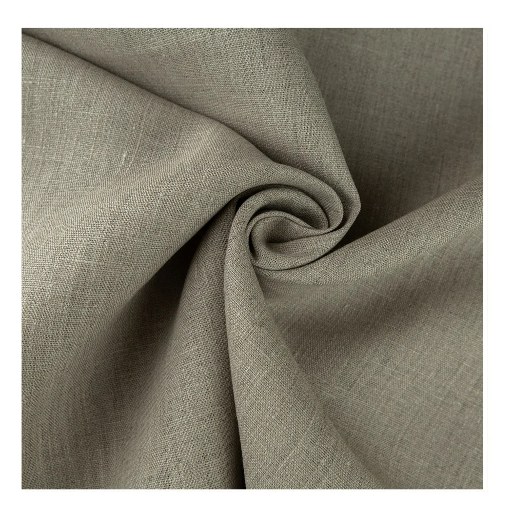 Оптовая Продажа 250 GSM органический льняной тканый рулон 100% натуральный мягкий ребро стиль Дышащие рубашки с принтом платья домашнего применения