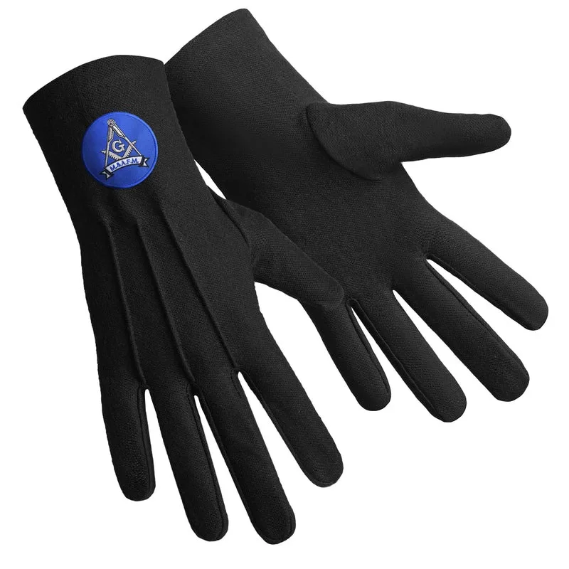 Manufacturers Fashion White Cotton-Gloves Masonic Regalia Embroidered logo Supplier from pakistan