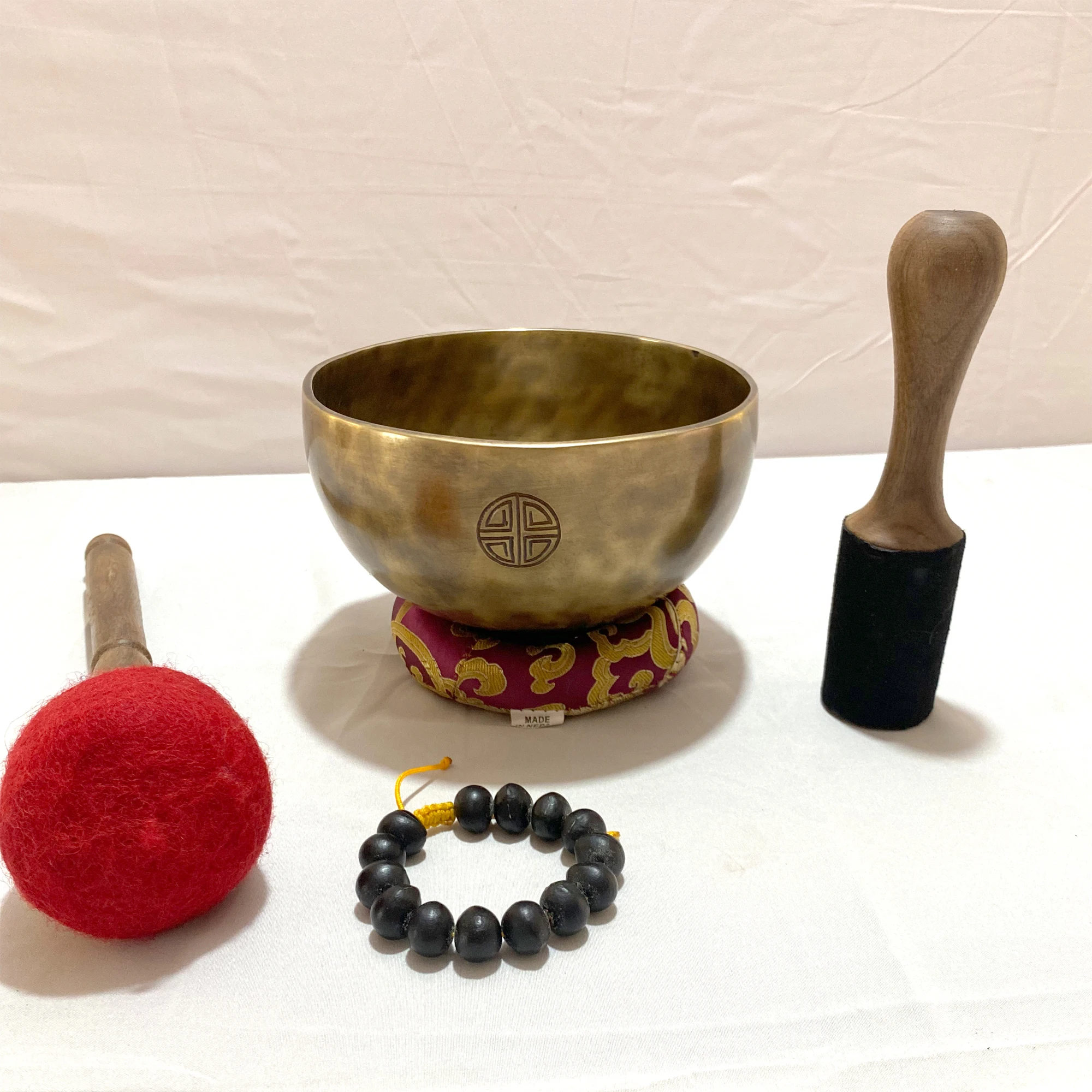 Handmade Tibetan Singing Bowl Crown Chakra Note B | Tibetan Singing Bowl from Nepal | Seven Metals Singing Bowls Crown Chakra A