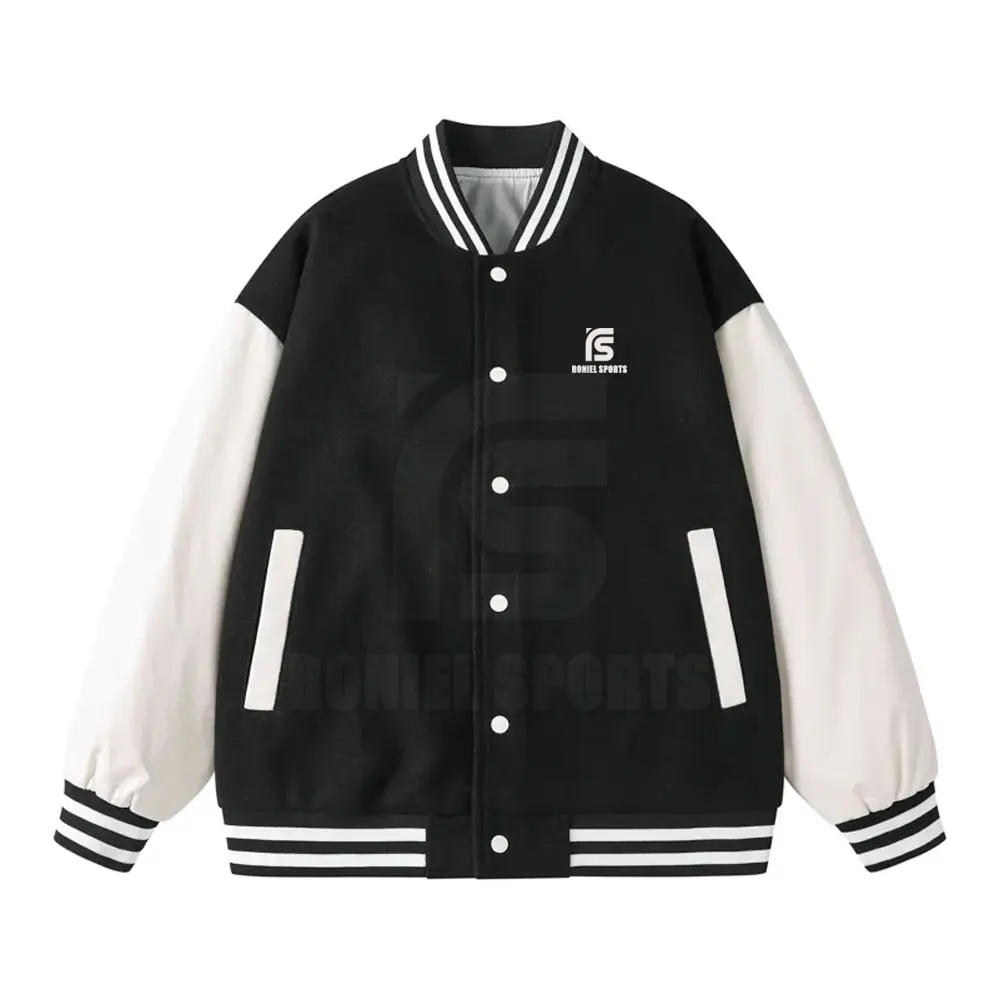 Wholesale Plus Size Men Letterman Jacket Outdoor Use Stand Collar Men Letterman Jacket For Sale