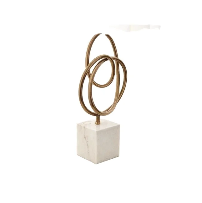 Boucle Knot Sculpture Luxury Ornament Tabletop Decoration Gold Interior Decoration Handmade Modern Home Wholesale Manufacturer