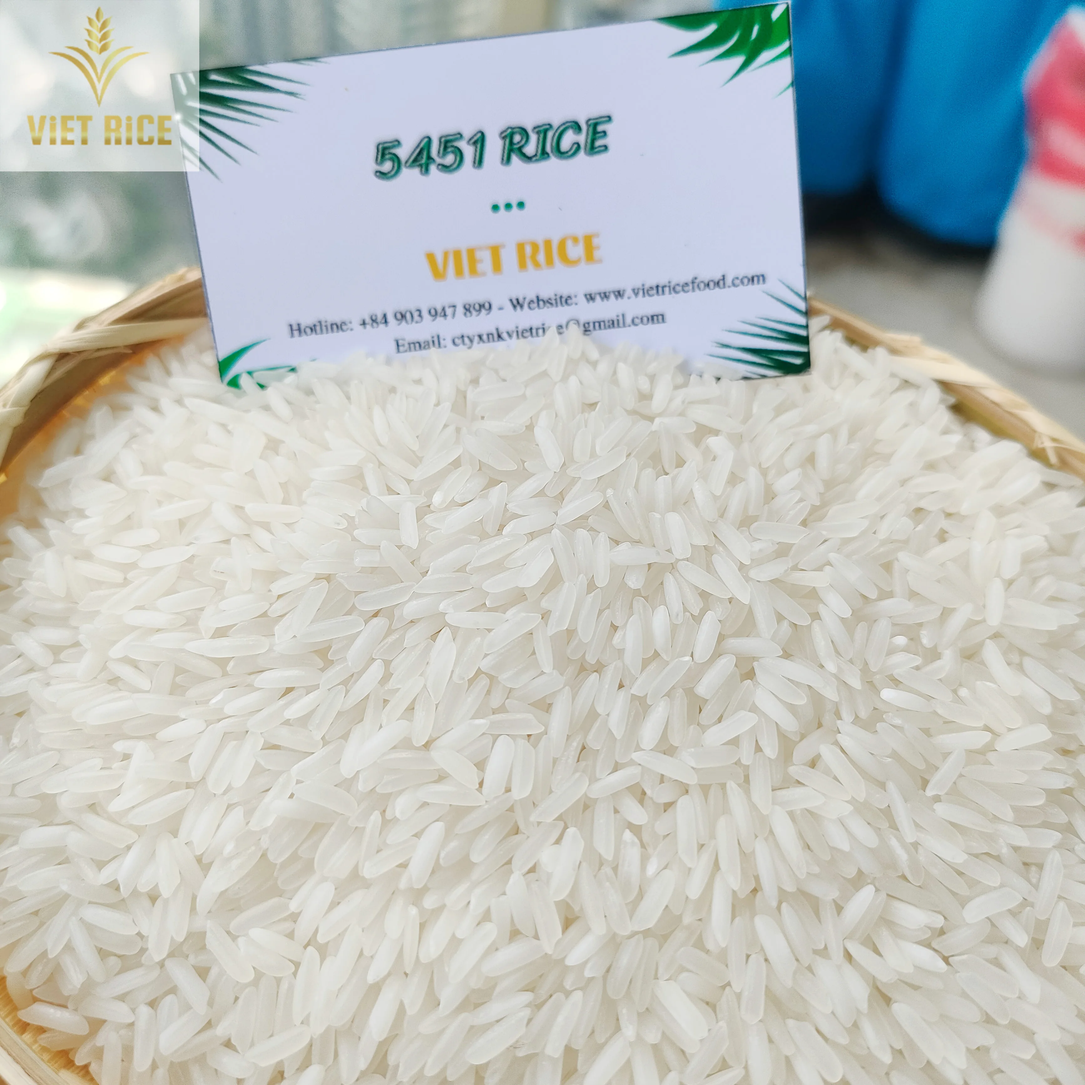 LONG-GRAIN WHITE RICE 5451 5% BROKEN - SUPPLIED FROM A VIETNAMESE LEADING RICE MANUFACTURER AND EXPORTER +(84)829044060
