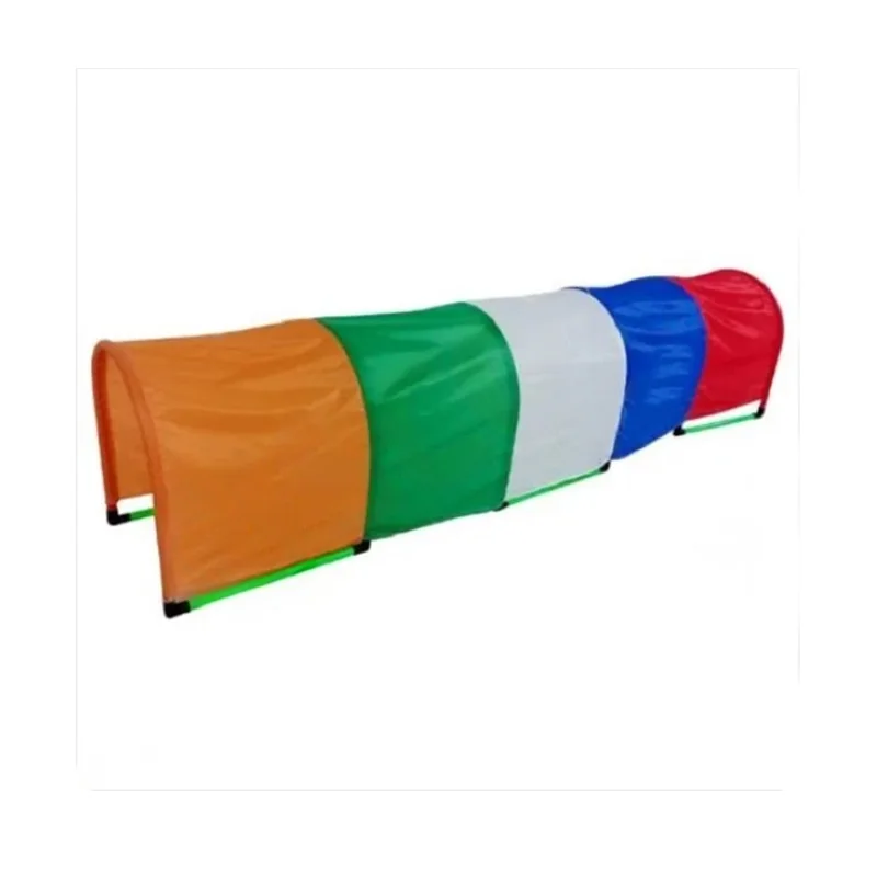 Indian Supplier of Heavy Mesh and fabric folding play U shape tunnel for kids playing park fun tunnel