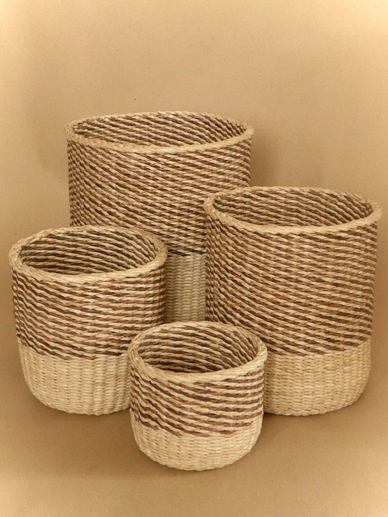 High Quality Natural Wicker Set PaperStorage Basket For Laundry Clothes OEM Customized Handmade in Vietnam Wholesale