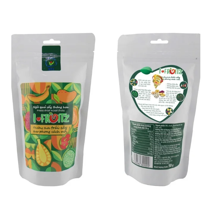 Mix Fruits FD- IFRUITZ Eat Directly Natural Healthy Jackfruit Banana Red Dragon Fruit Melon Mango Organic Dried Fruit
