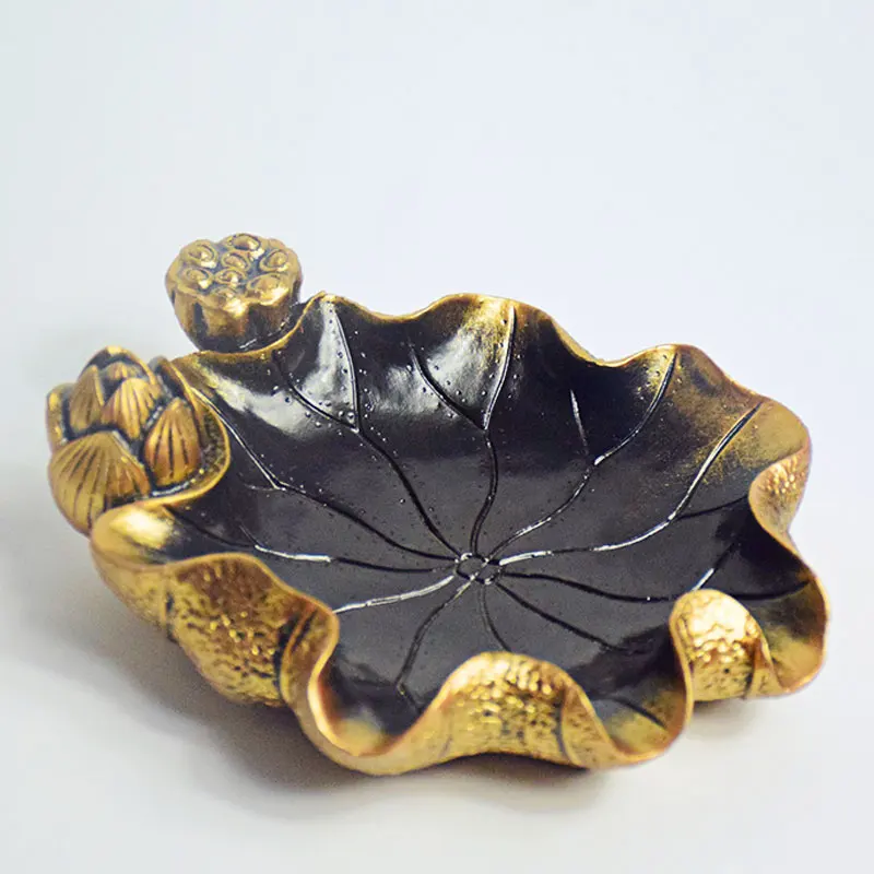 New Arrival Home Hotel European Colored Antique Golden Custom Luxury Cigar Ashtray Logo