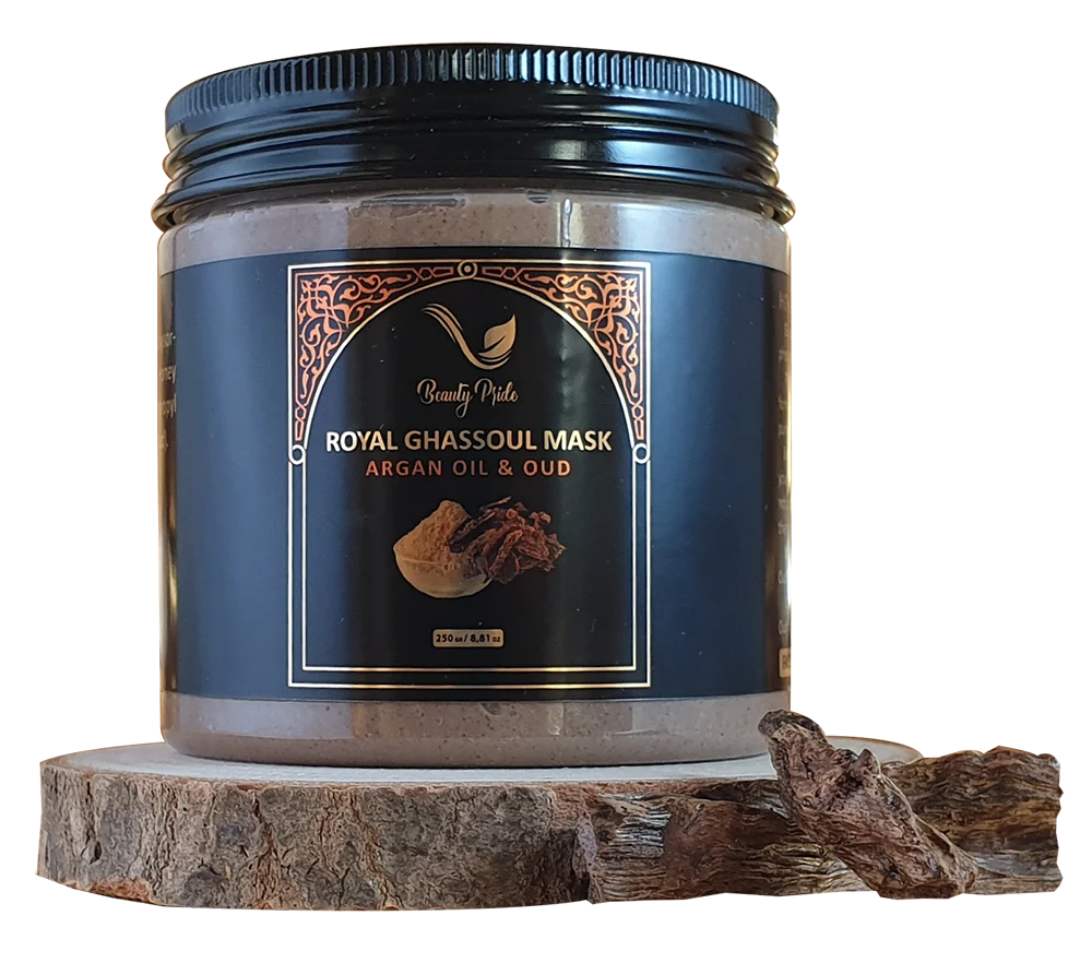 Best selling royal ghassoul care  vegan private labeling with Moroccan argan  oil 100% pure  & oud Cosmetic