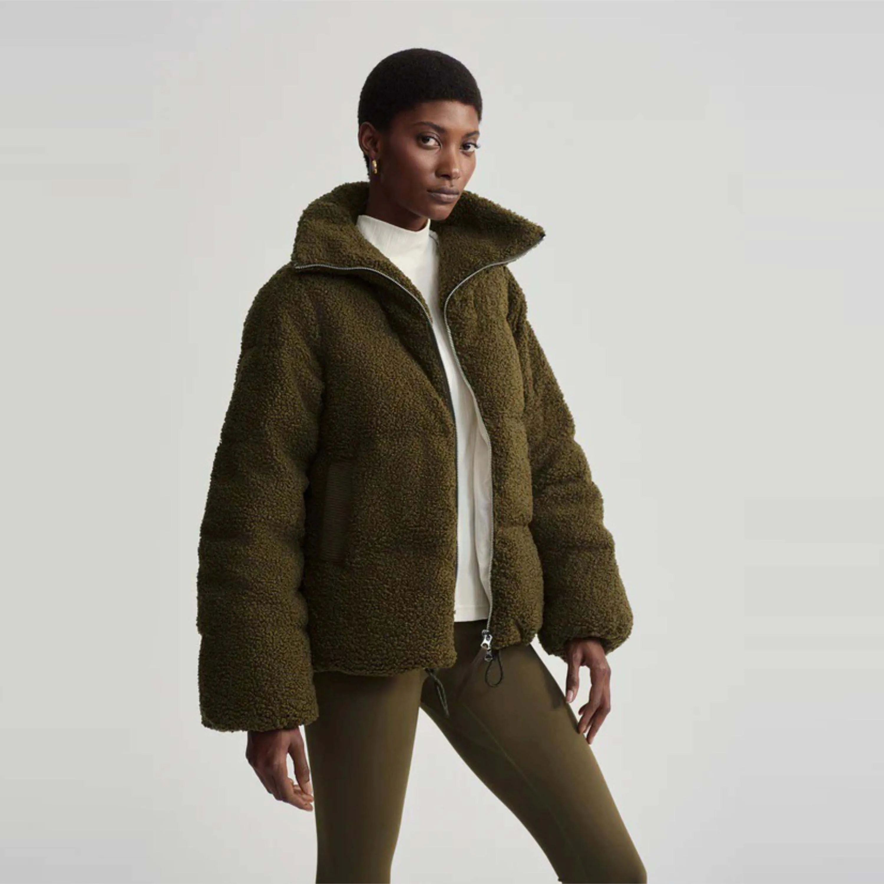 OEM Warm  Sherpa Puffer Jacket Cozy and Stylish Outerwear for Winter Comfort and Casual Wear