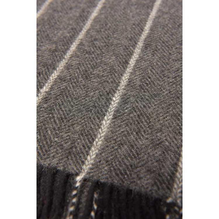 Factory Hot sales breathable eco neckwears high quality dress shawl wrap muffler women men wholesale stripe linen scarves