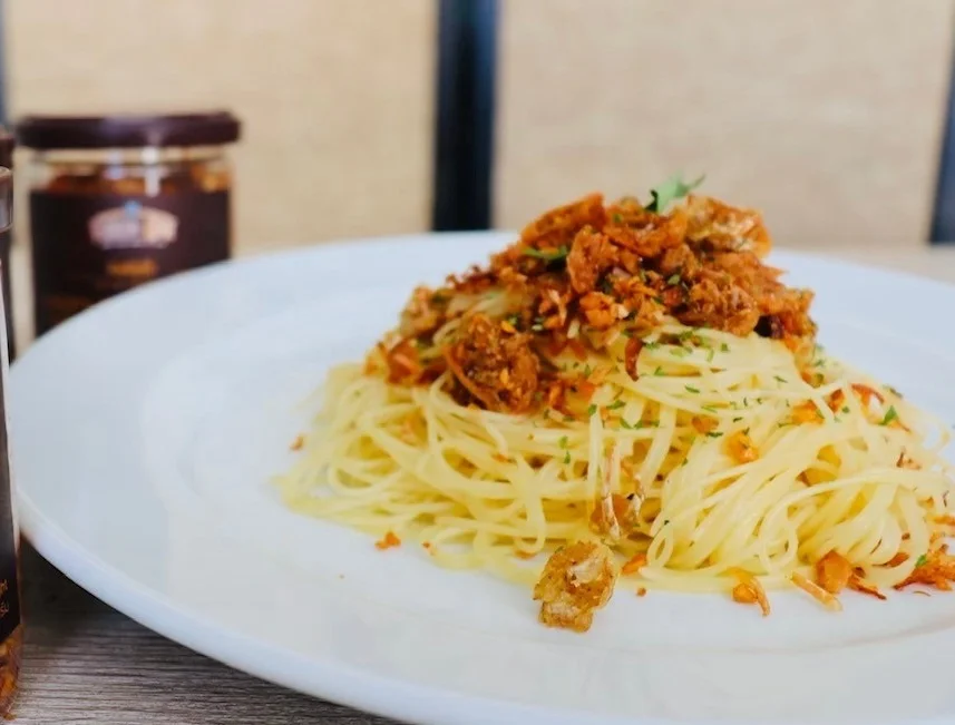 Thai Chili Paste Spicy Roasted Shrimp Chin Herbal Flavor 85g High Calcium and Protein Easy Cooking with Rice Salad and Pasta