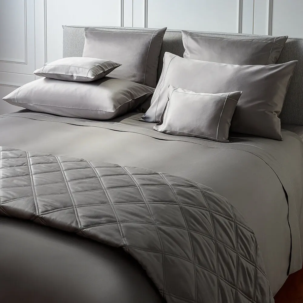 Unique Design White bed Linen pure cotton bed linen plain sheet set satin covers bamboo bed sheet satin bedding set