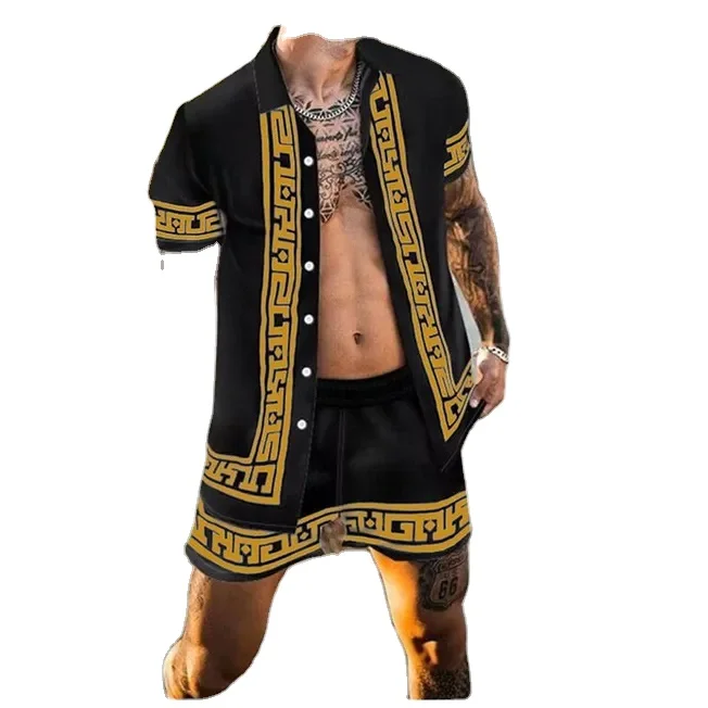 Hot Hawaii Hibiscus Print Cozy Lovers Clothing Custom Polynesian Tribal Casual Men Short Sleeve Dress Men Shirt Couples Suit
